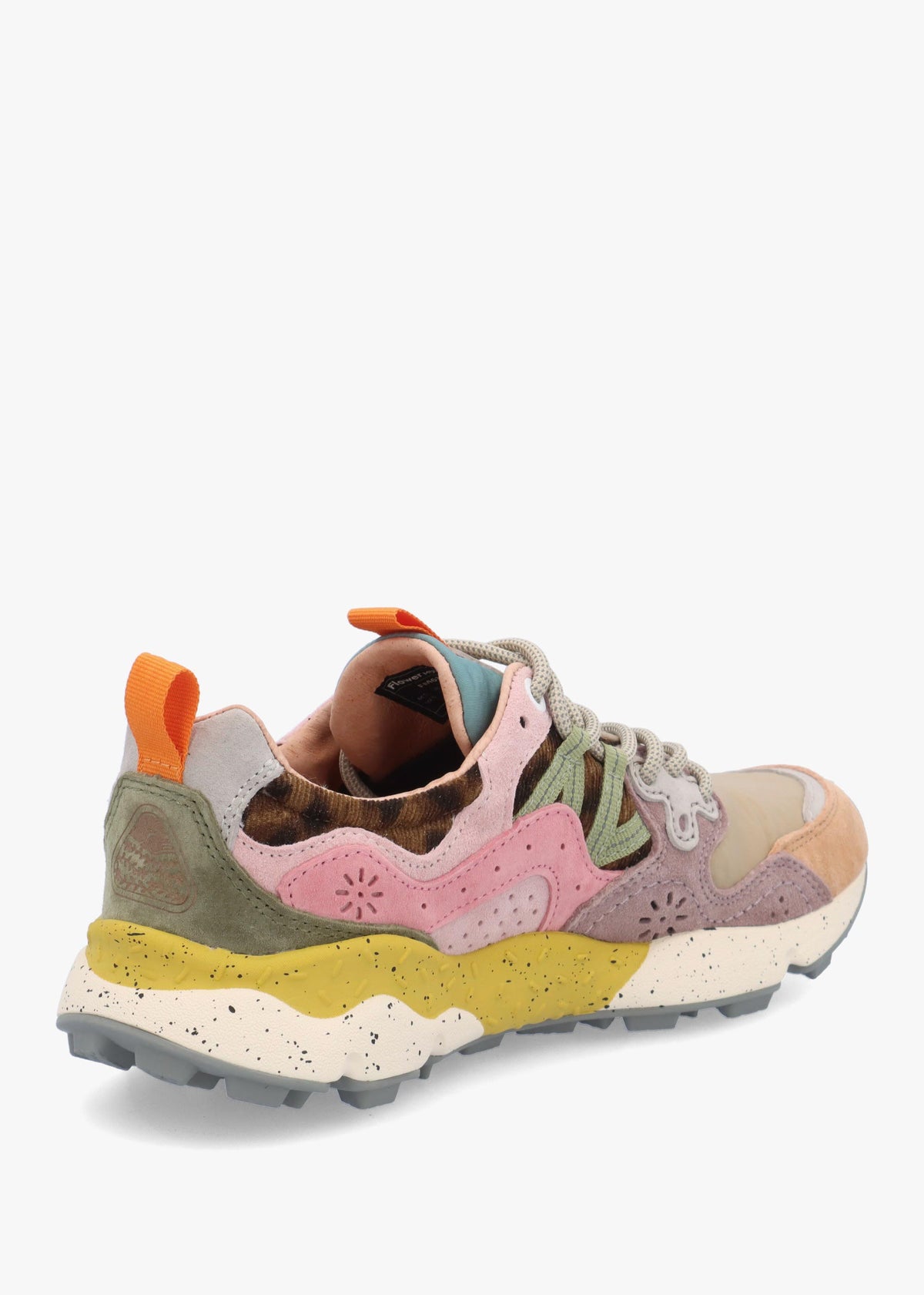 Flower Mountain Yamano 3 Light Mustard Grey Cipria Suede & Nylon Trainers