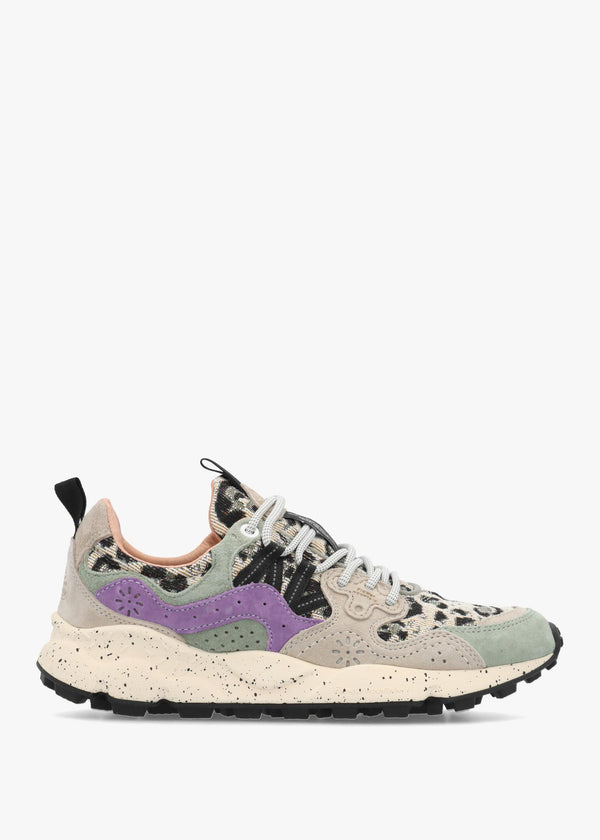 Flower Mountain Yamano 3 Taupe Cipria Black Suede Trainers