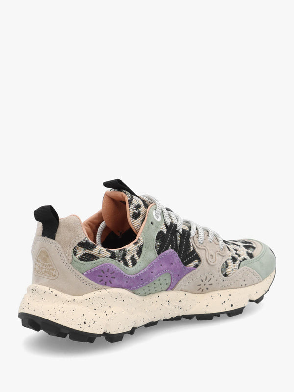 Flower Mountain Yamano 3 Taupe Cipria Black Suede Trainers