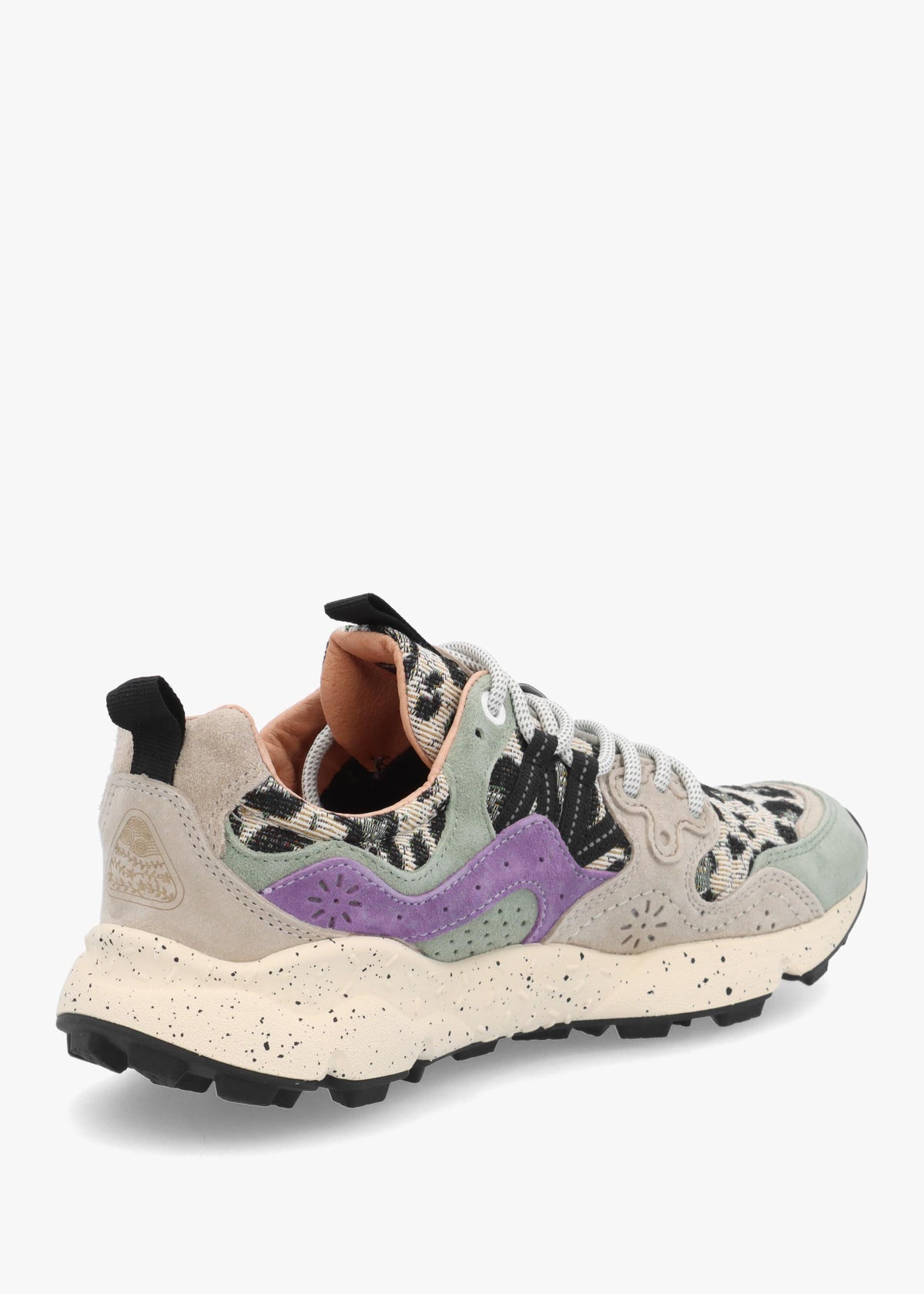 Flower Mountain Yamano 3 Taupe Cipria Black Suede Trainers