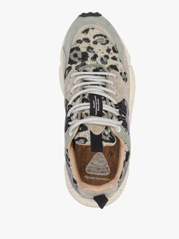 Flower Mountain Yamano 3 Taupe Cipria Black Suede Trainers