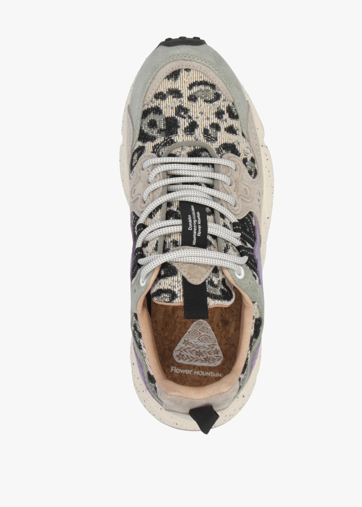 Flower Mountain Yamano 3 Taupe Cipria Black Suede Trainers