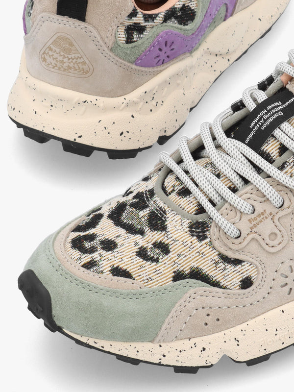 Flower Mountain Yamano 3 Taupe Cipria Black Suede Trainers