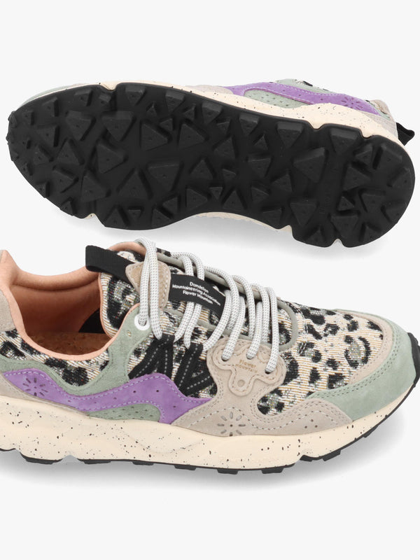 Flower Mountain Yamano 3 Taupe Cipria Black Suede Trainers