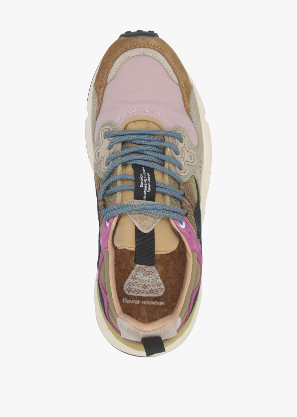 Flower Mountain Yamano 3 Light Brown Rose Taupe Suede & Nylon Trainers