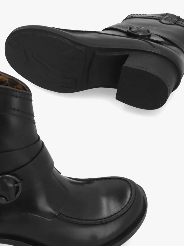 FLY CELK - Black Leather