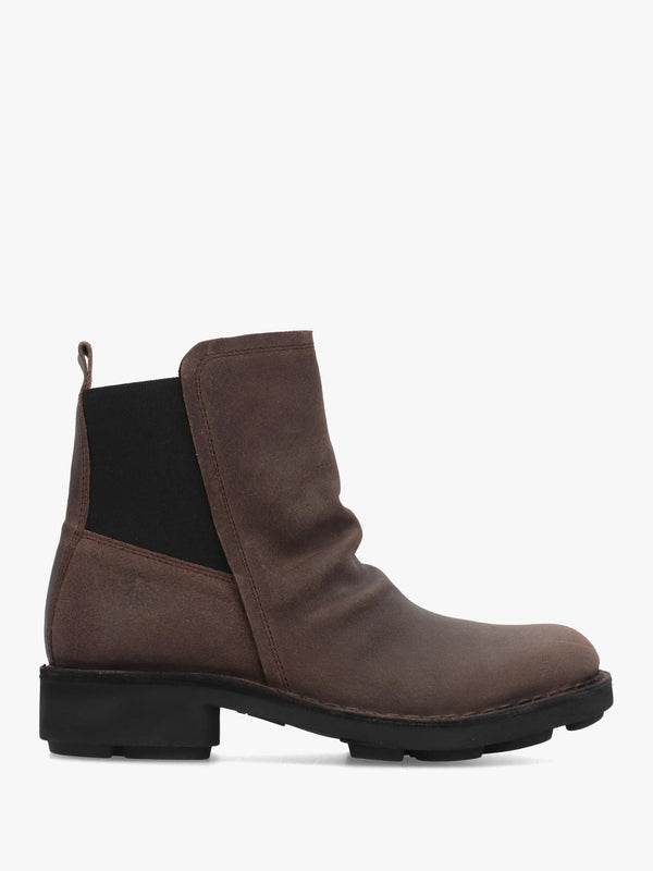 Noux Taupe Antique Suede Leather Chelsea Boots