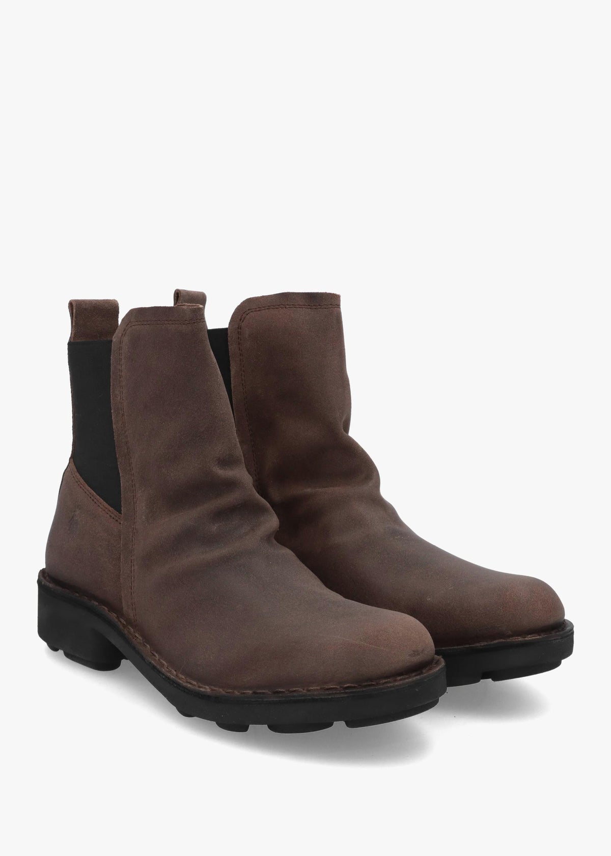 Noux Taupe Antique Suede Leather Chelsea Boots