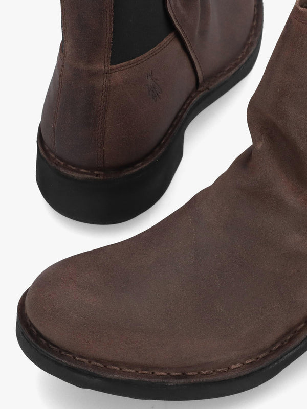Noux Taupe Antique Suede Leather Chelsea Boots