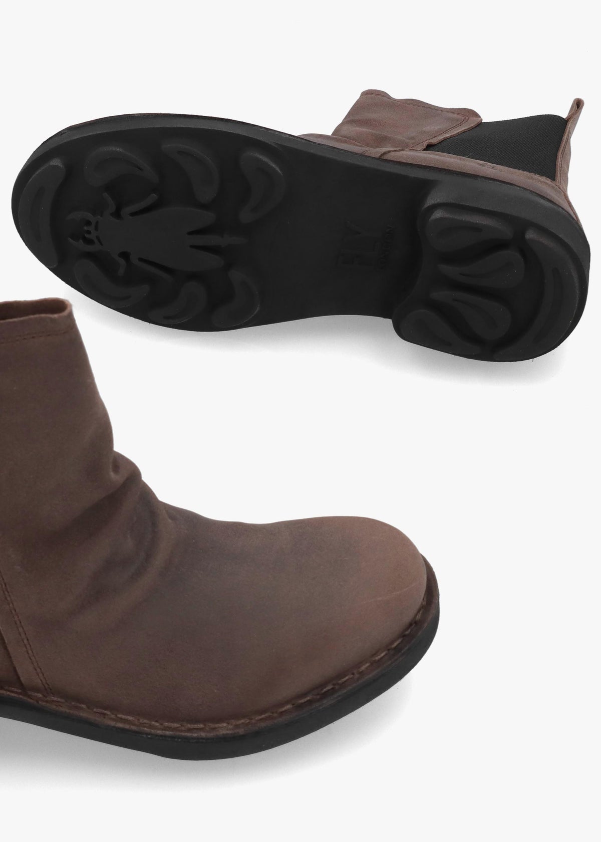 Noux Taupe Antique Suede Leather Chelsea Boots