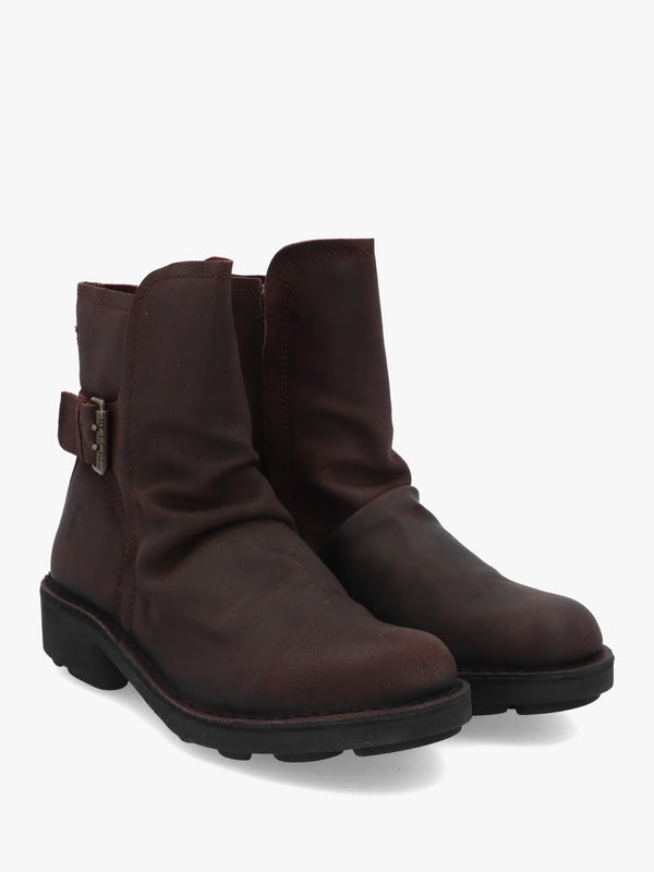 Nury Expresso Antique Suede Leather Ankle Boots
