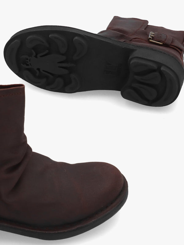 Nury Expresso Antique Suede Leather Ankle Boots