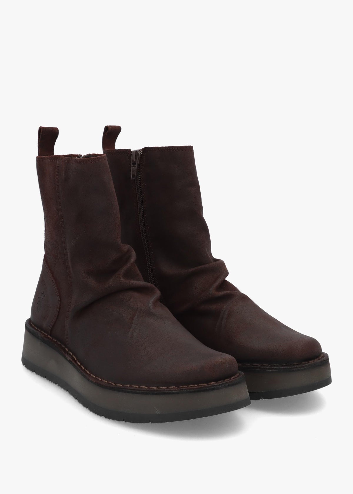 Fly London Reno Expresso Antique Suede Ankle Boots