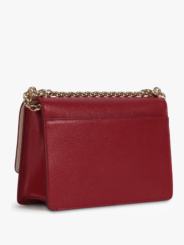 1927 Burgundy Leather Mini Cross-Body Bag
