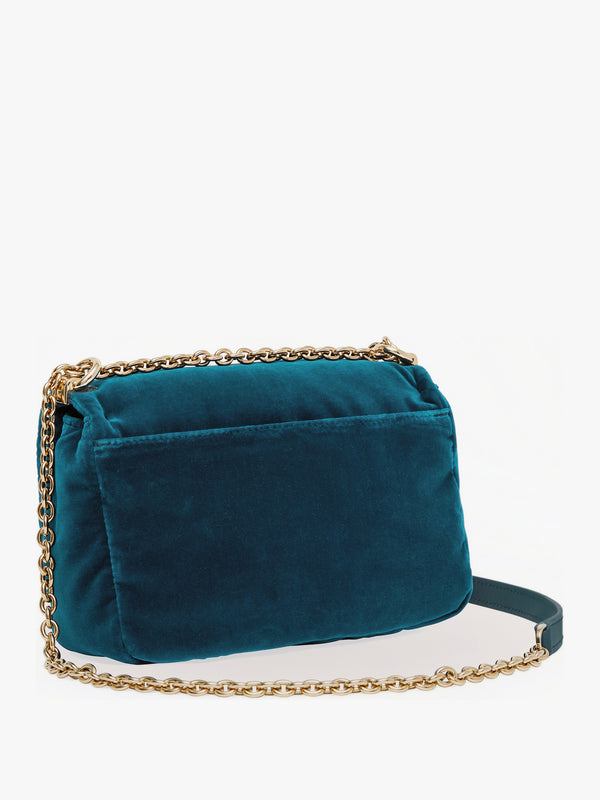 1927 Blue Suede Mini Cross-Body Bag