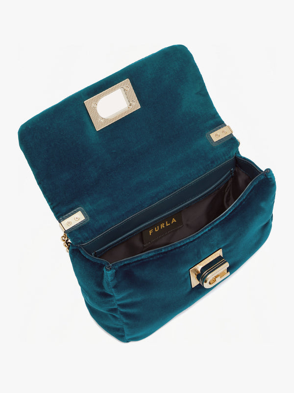 1927 Blue Suede Mini Cross-Body Bag
