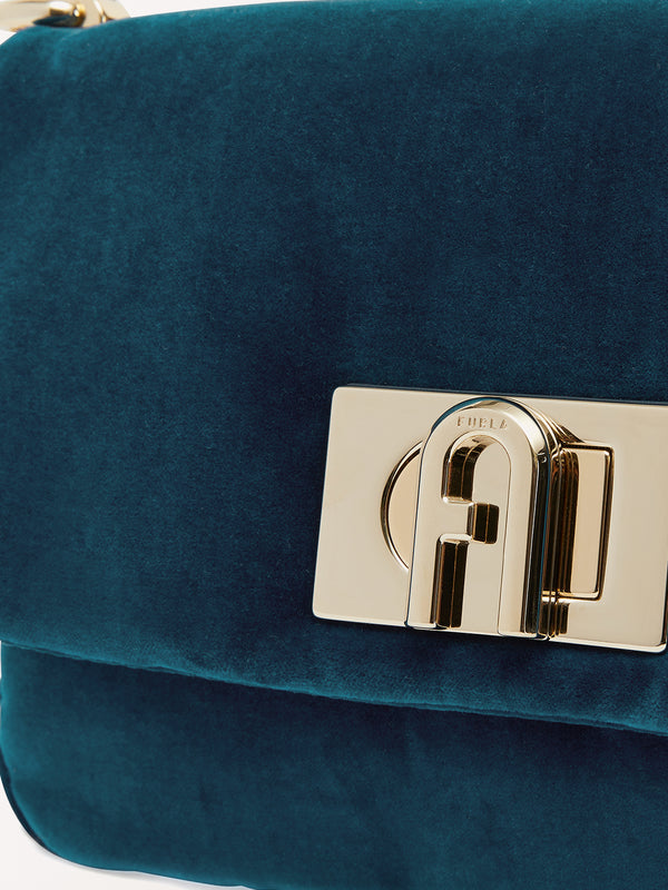 1927 Blue Suede Mini Cross-Body Bag