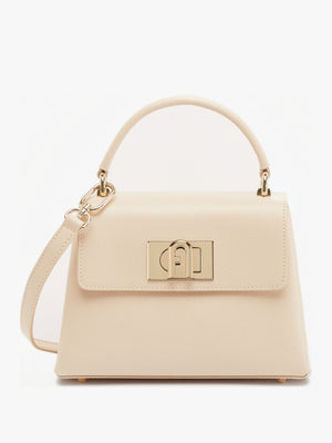 Mini 1927 Beige Leather Top Handle Cross-Body Bag