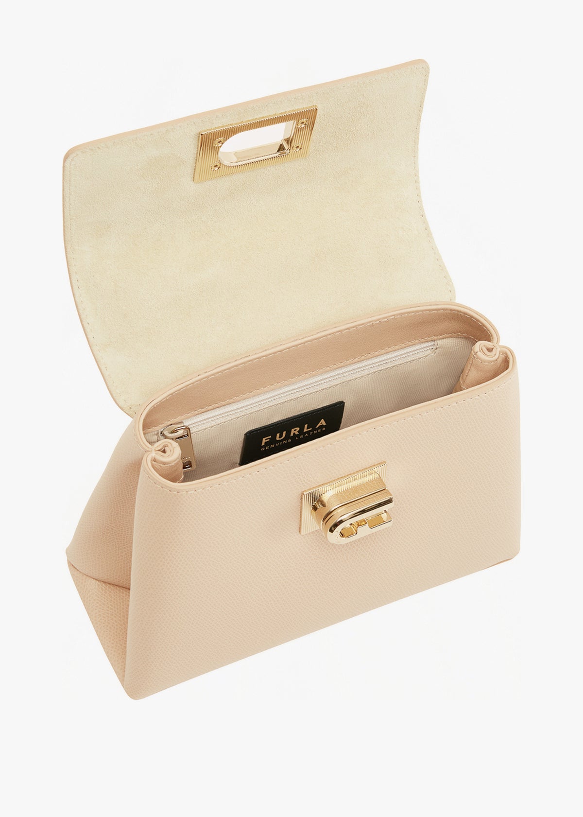 1927 Beige Leather Mini Top Handle Bag