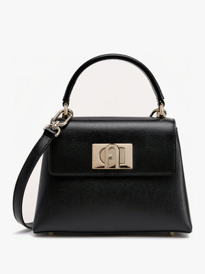 Mini 1927 Black Leather Top Handle Cross-Body Bag
