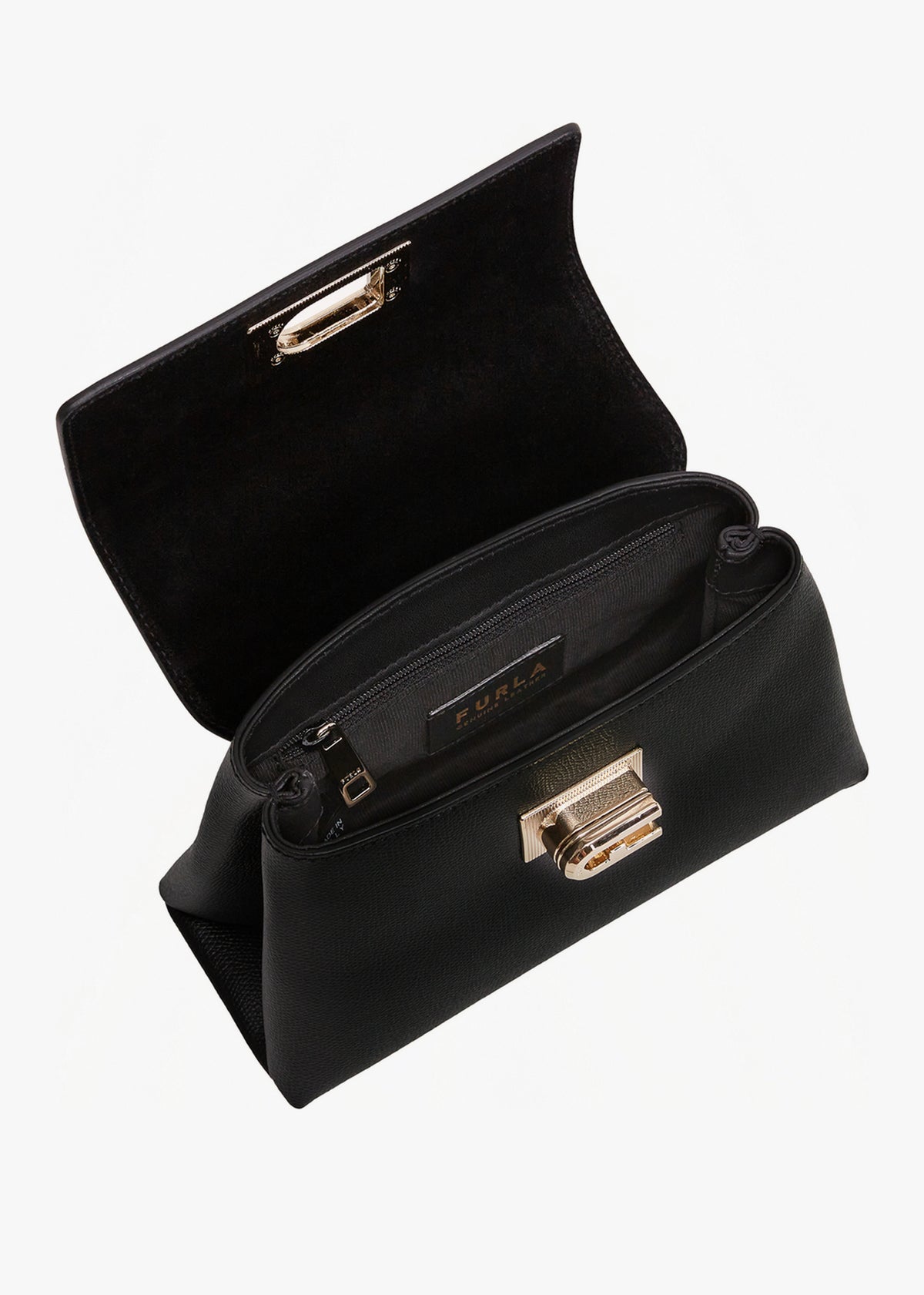 1927 Black Leather Mini Top Handle Bag