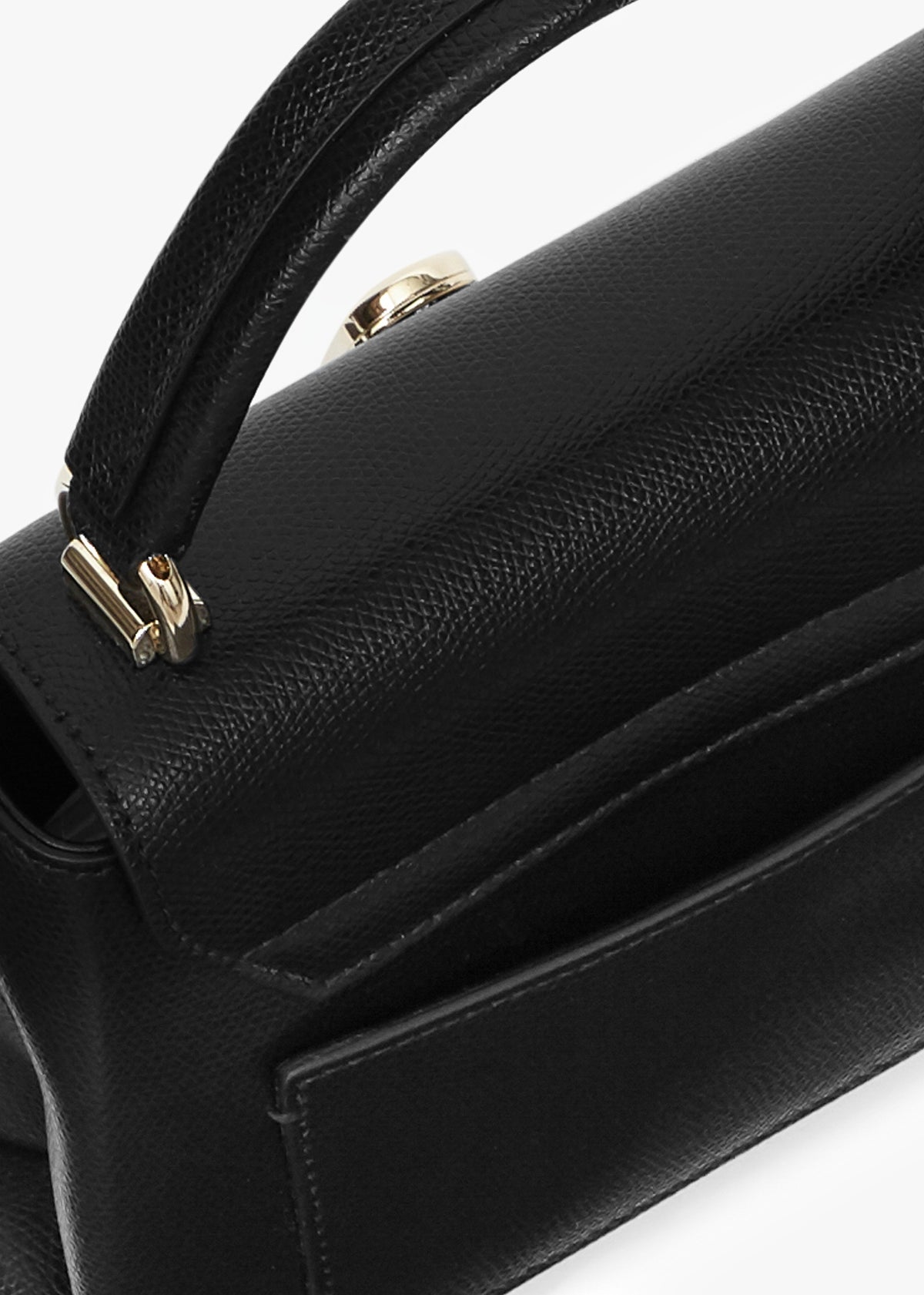 1927 Black Leather Mini Top Handle Bag