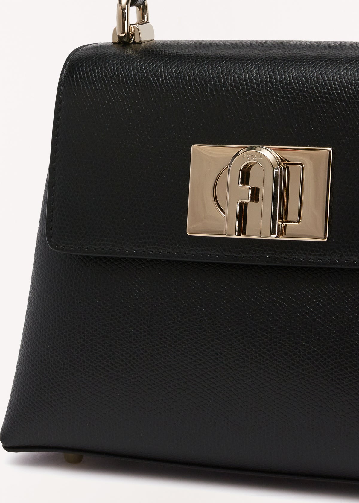 1927 Black Leather Mini Top Handle Bag