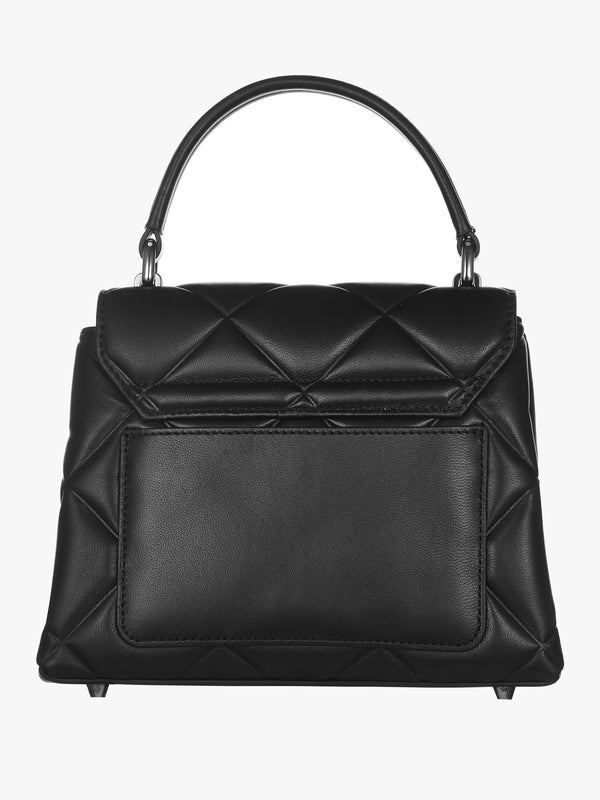 1927 Quilted Black Leather Mini Top Handle Bag