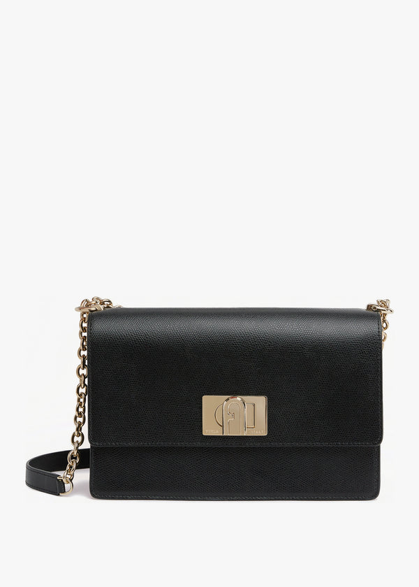 Small 1927 24 Black Leather Cross-Body Bag