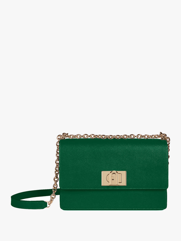 1927 S Green Leather Cross-Body Bag