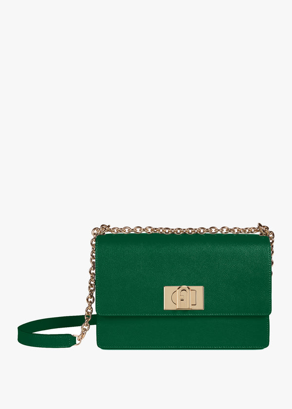 Small 1927 24 Green Leather Cross-Body Bag