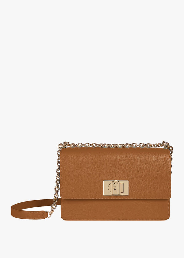 Small 1927 24 Tan Leather Cross-Body Bag