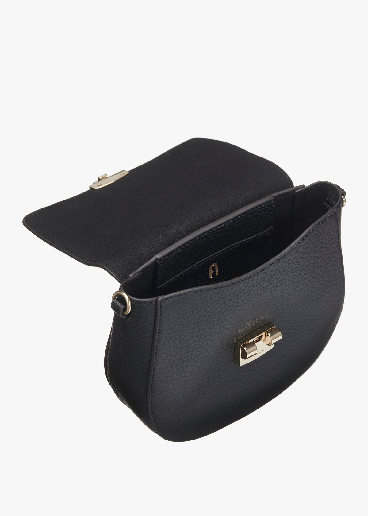 Club 2 Black Leather Mini Cross-Body Bag