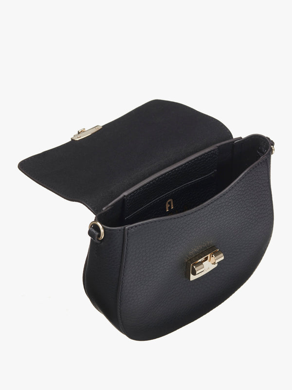 Club 2 Black Leather Cross-Body Bag