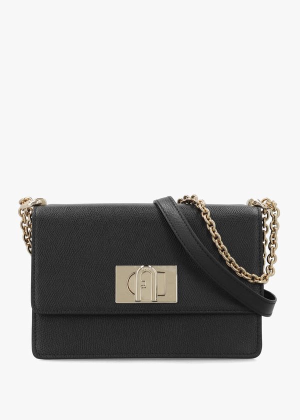 Furla Mini 1927 Ares Black Leather Cross-Body Bag
