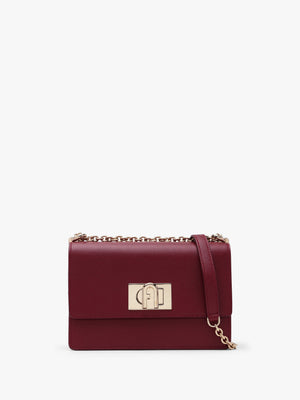 FURLA Mini 1927 20 Burgundy Leather Cross-Body Bag