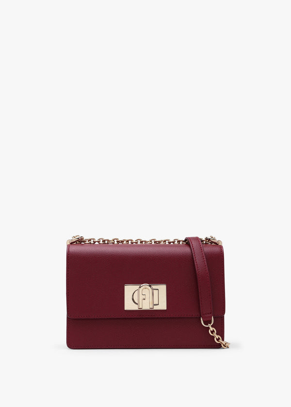 FURLA Mini 1927 20 Burgundy Leather Cross-Body Bag