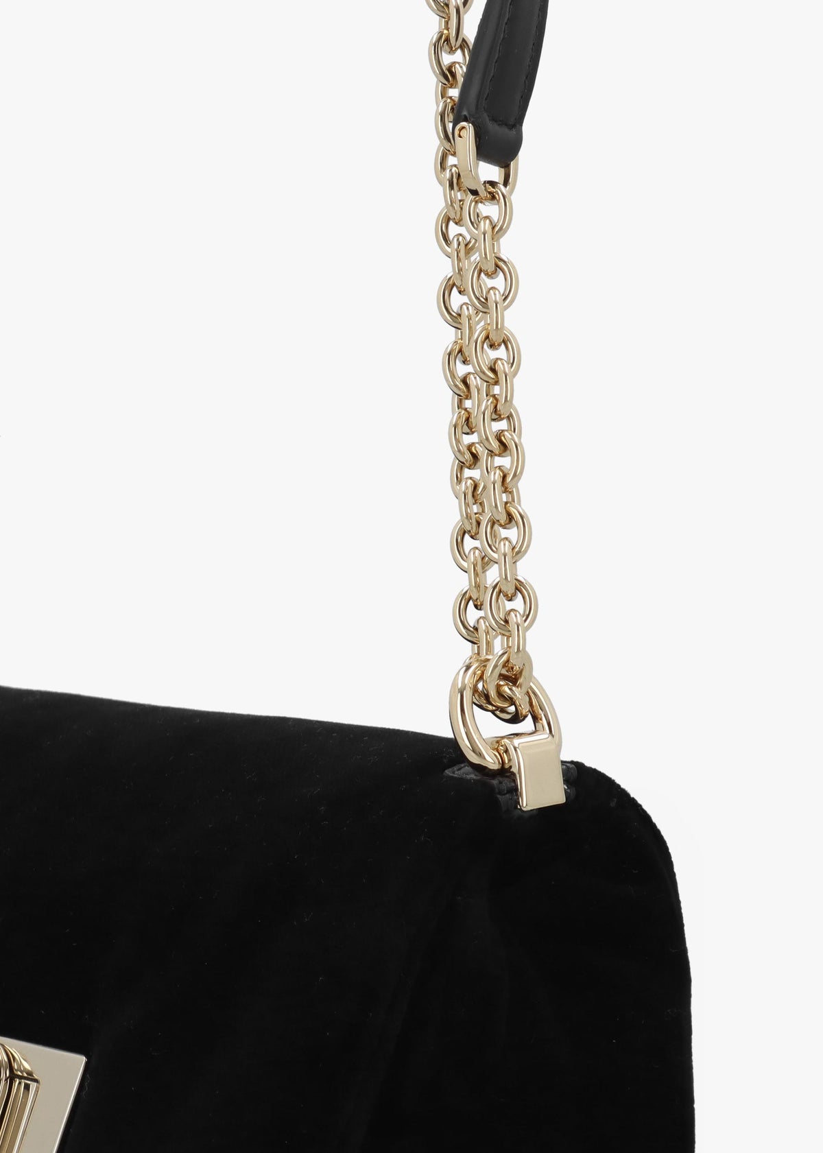 Furla Mini 1927 20 Black Velvet Cross-Body Bag