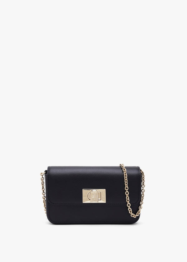 FURLA Mini 1927 Black Leather Cross-Body Bag