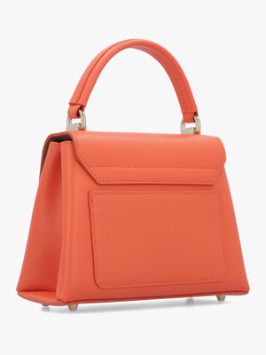 Furla Mini 1927 Orange Leather Top Handle Cross-Body Bag