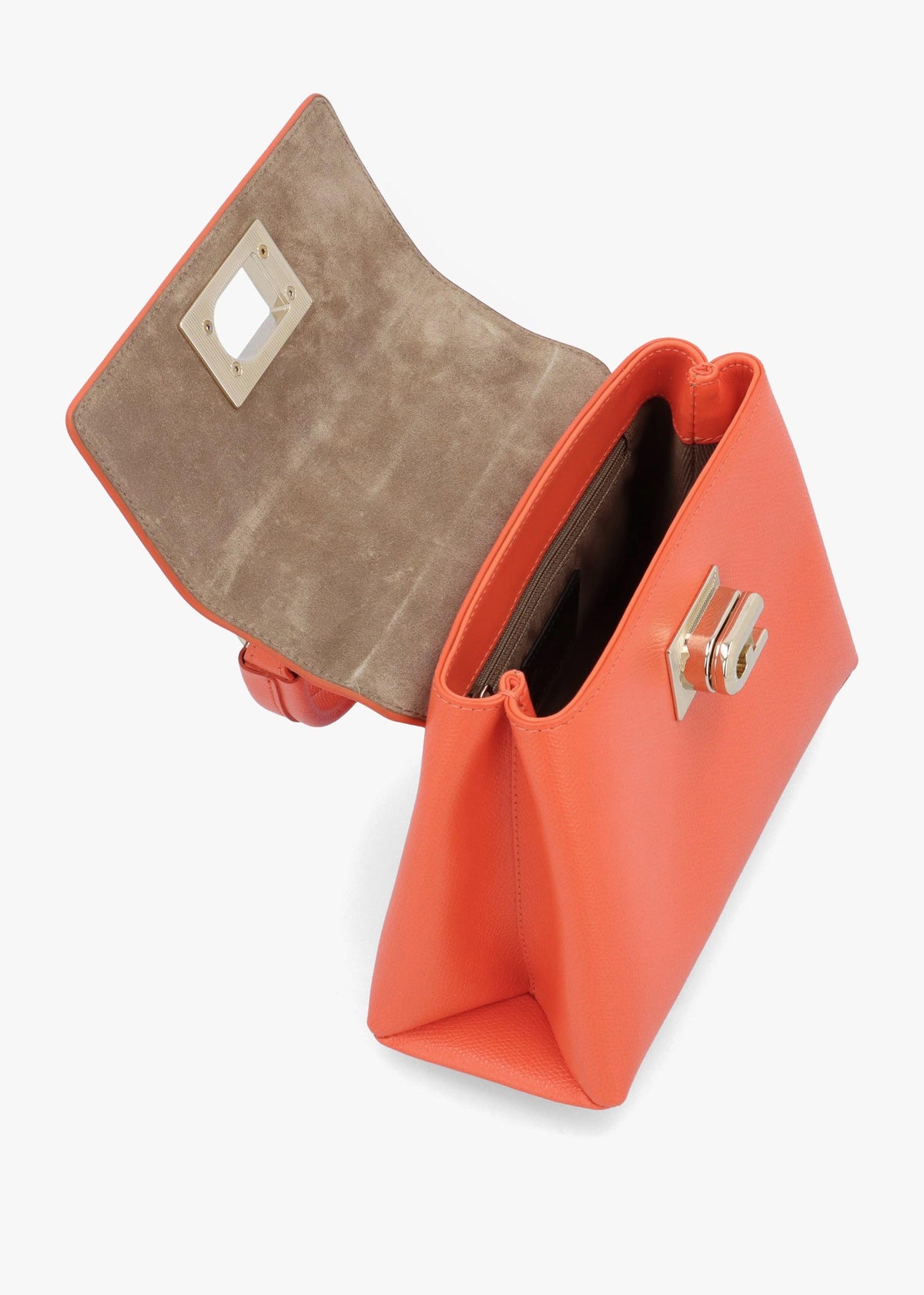 Furla Mini 1927 Orange Leather Top Handle Cross-Body Bag