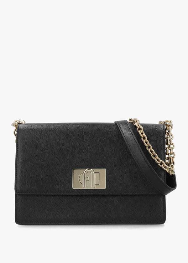 Small 1927 24 Black Leather Cross-Body Bag