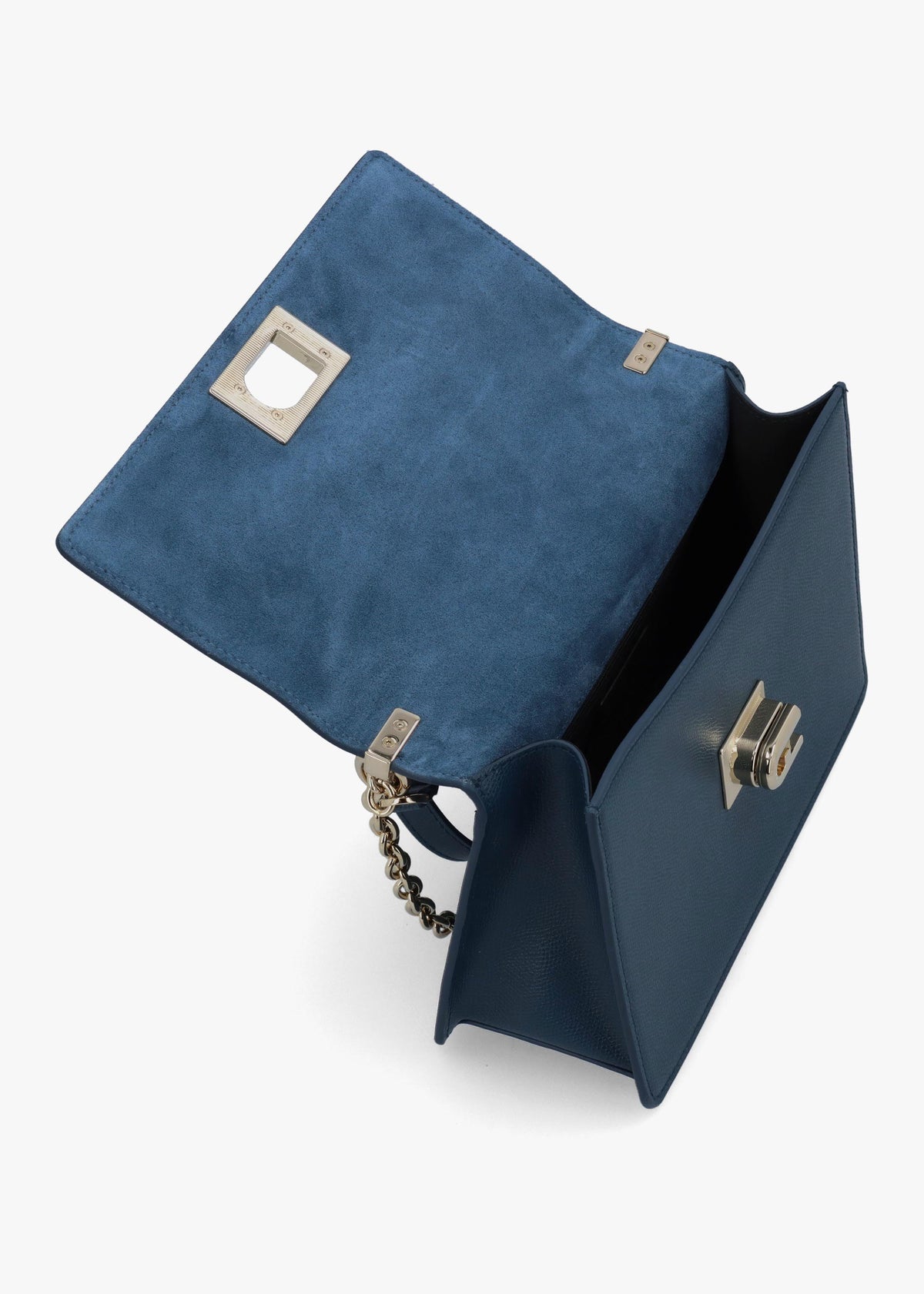 Furla Small 1927 24 Blue Leather Cross-Body Bag