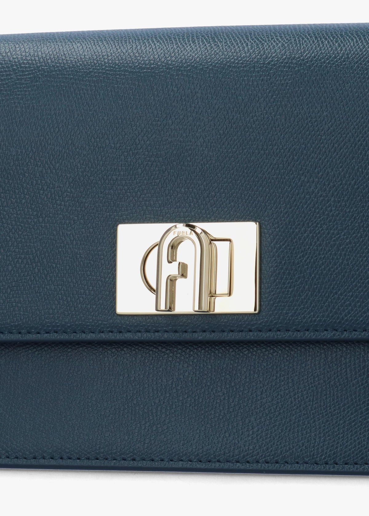 Furla Small 1927 24 Blue Leather Cross-Body Bag