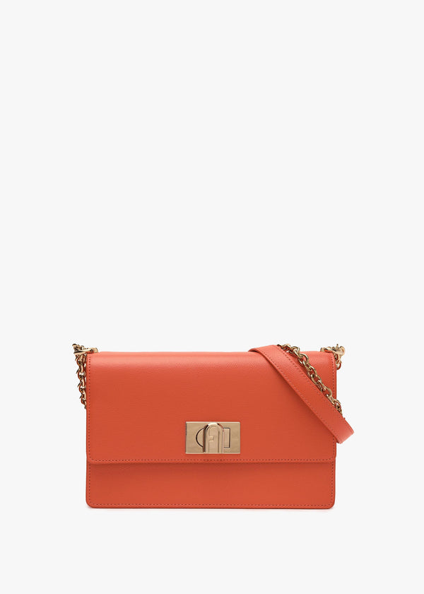 FURLA Small 1927 24 Orange Leather Cross-Body Bag