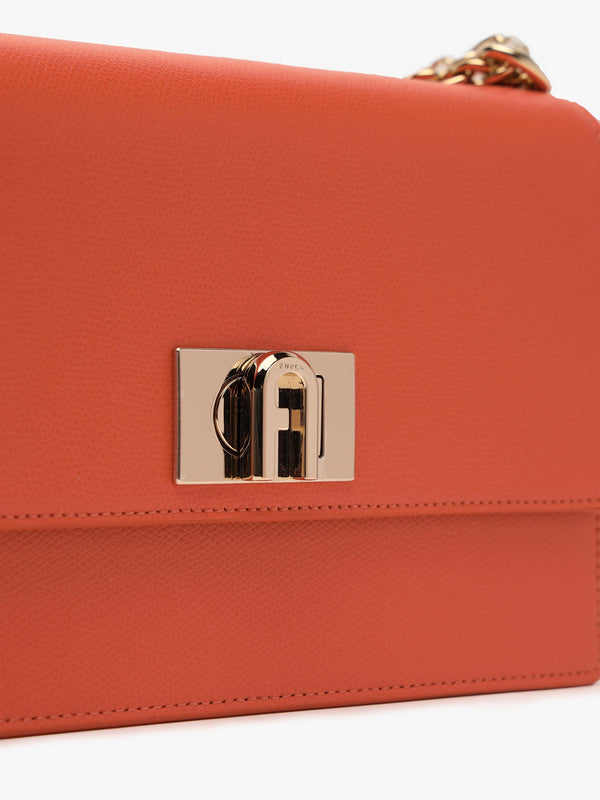 FURLA Small 1927 24 Orange Leather Cross-Body Bag