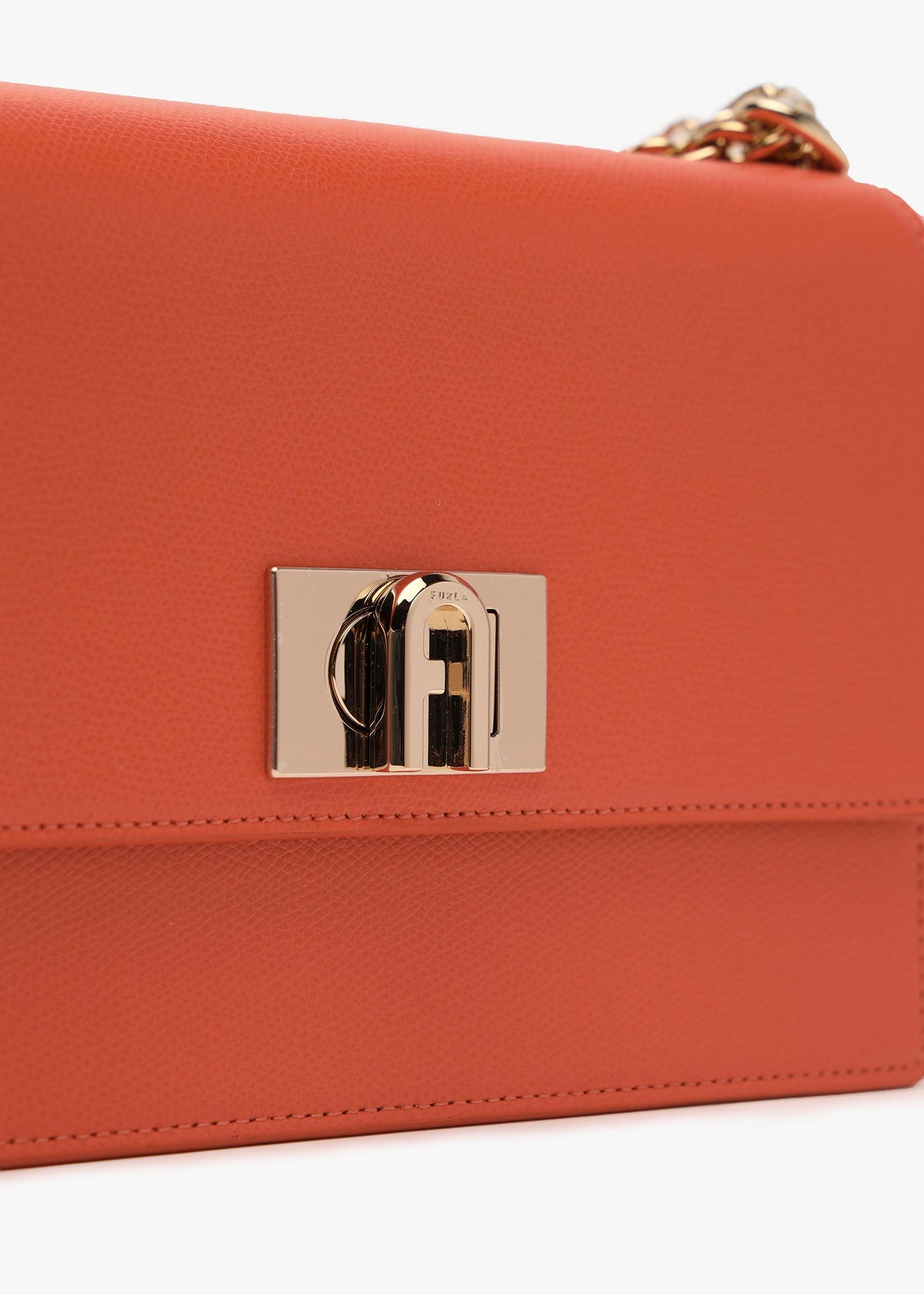 FURLA Small 1927 24 Orange Leather Cross-Body Bag