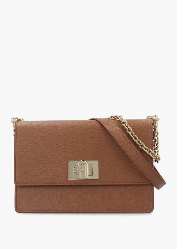 Small 1927 24 Tan Leather Cross-Body Bag