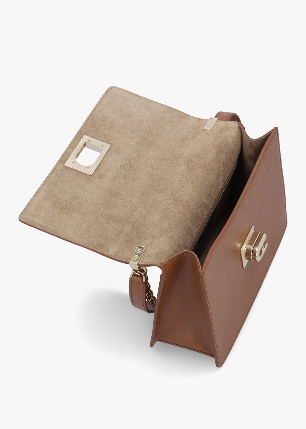 Small 1927 24 Tan Leather Cross-Body Bag