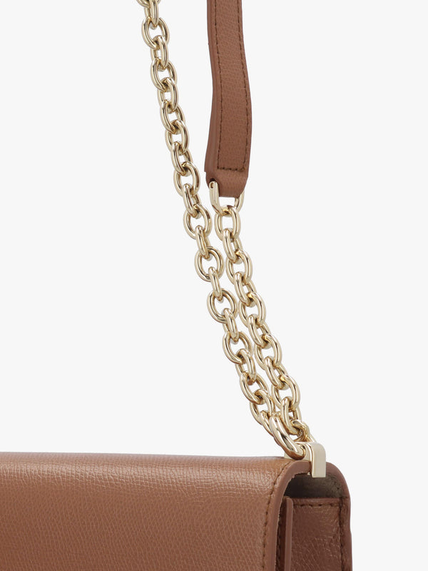 Small 1927 24 Tan Leather Cross-Body Bag